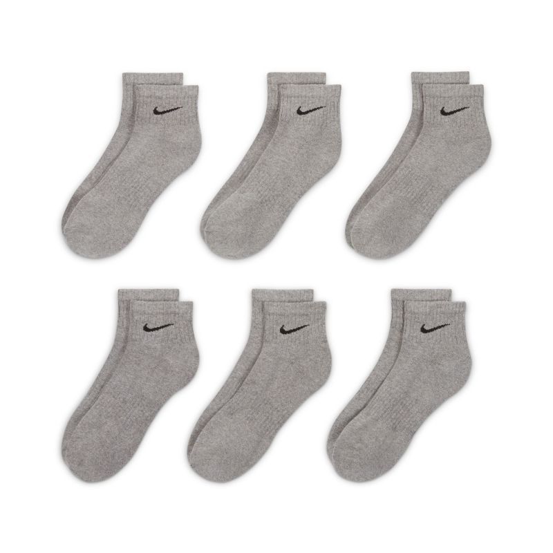 Nike Everyday Cotton Cushioned 6P - carbon heather/black