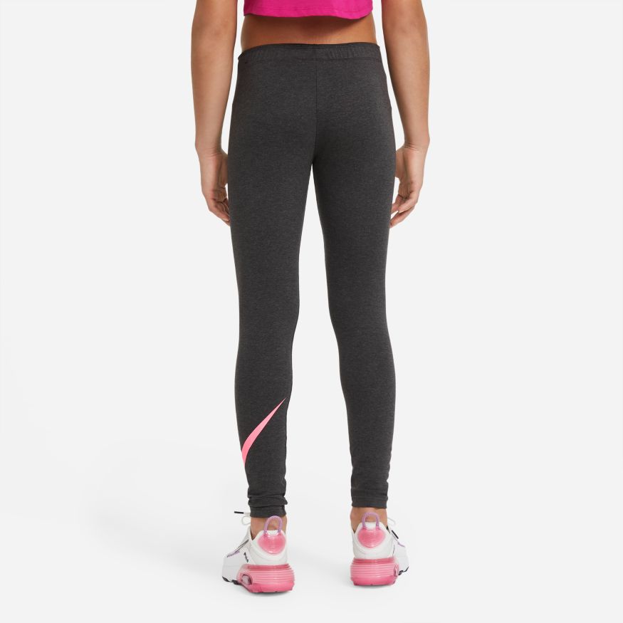 Nike NSW Favorites Swoosh Tight G - black heather/sunset pulse