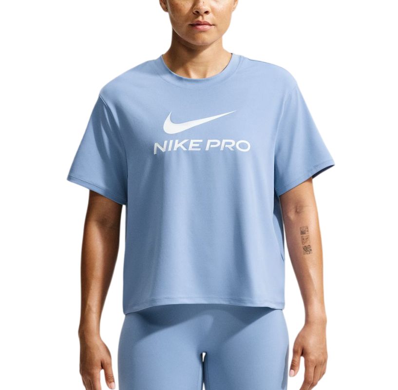 Damski t-shirt Nike Pro Loose - work blue/white