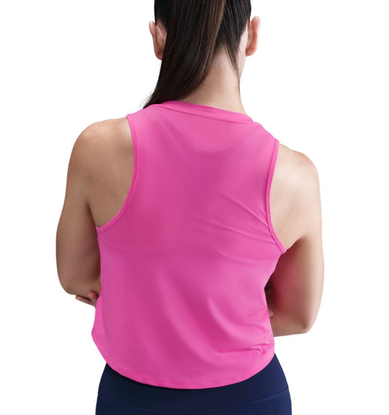 Nike One Classic Dri-Fit Cropped Tank - playful pink/white