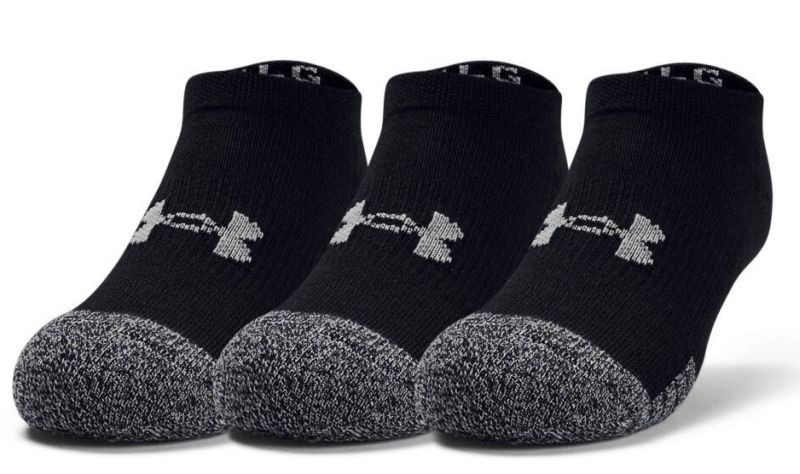 Under Armour Youth HeatGear No Show Socks 3Pack - black/steel