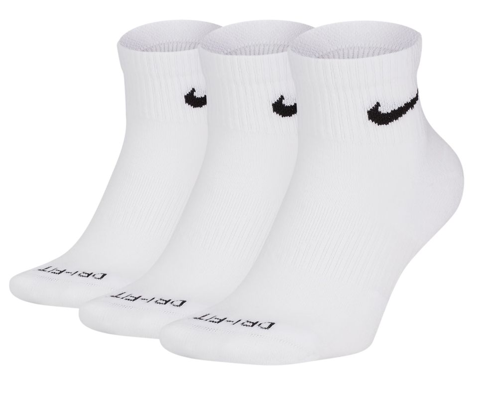 Nike Everyday Plus Cushioned Training Ankle Socks 3P - white/black