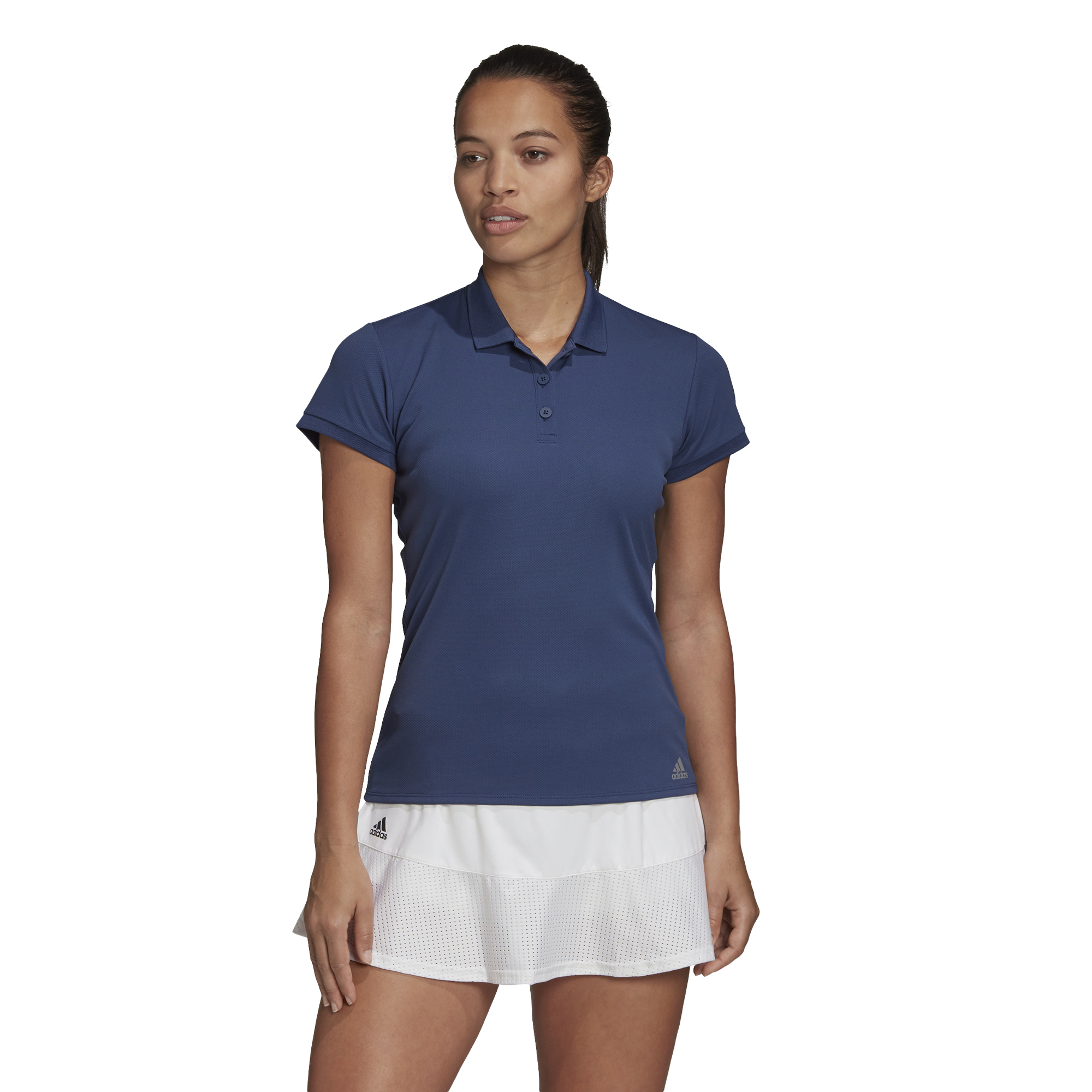 Adidas W Club 3 Stripes Polo - tech indigo/matte silver
