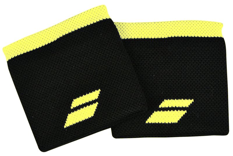 Babolat Logo Wristband - black/sulphur spring