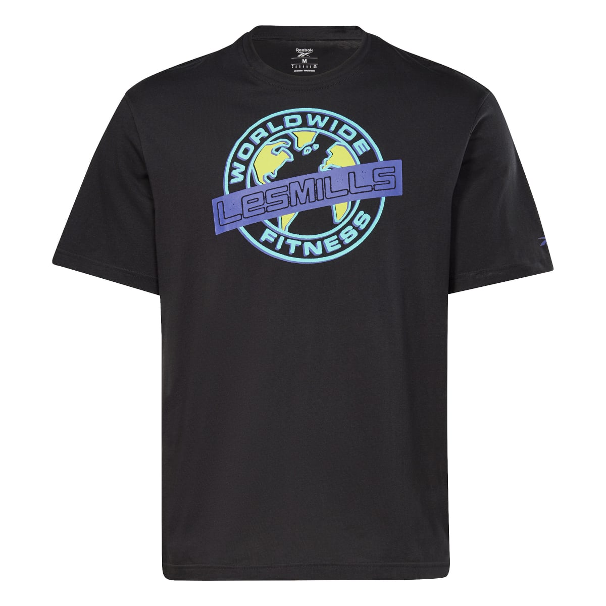 HN1711_1_APPAREL_Photography_Front-View_white Reebok Les Mills Oversized Tee - black