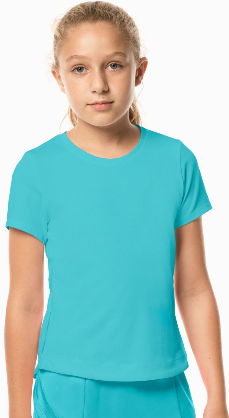 Lucky in Love Core Dynamic High-Low S/S Girls - ocean