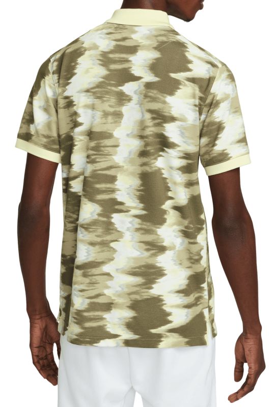 DV8915-222-PHSFM001-2000 Nike Print Slim-Fit Polo - medium olive/lemon chiffon