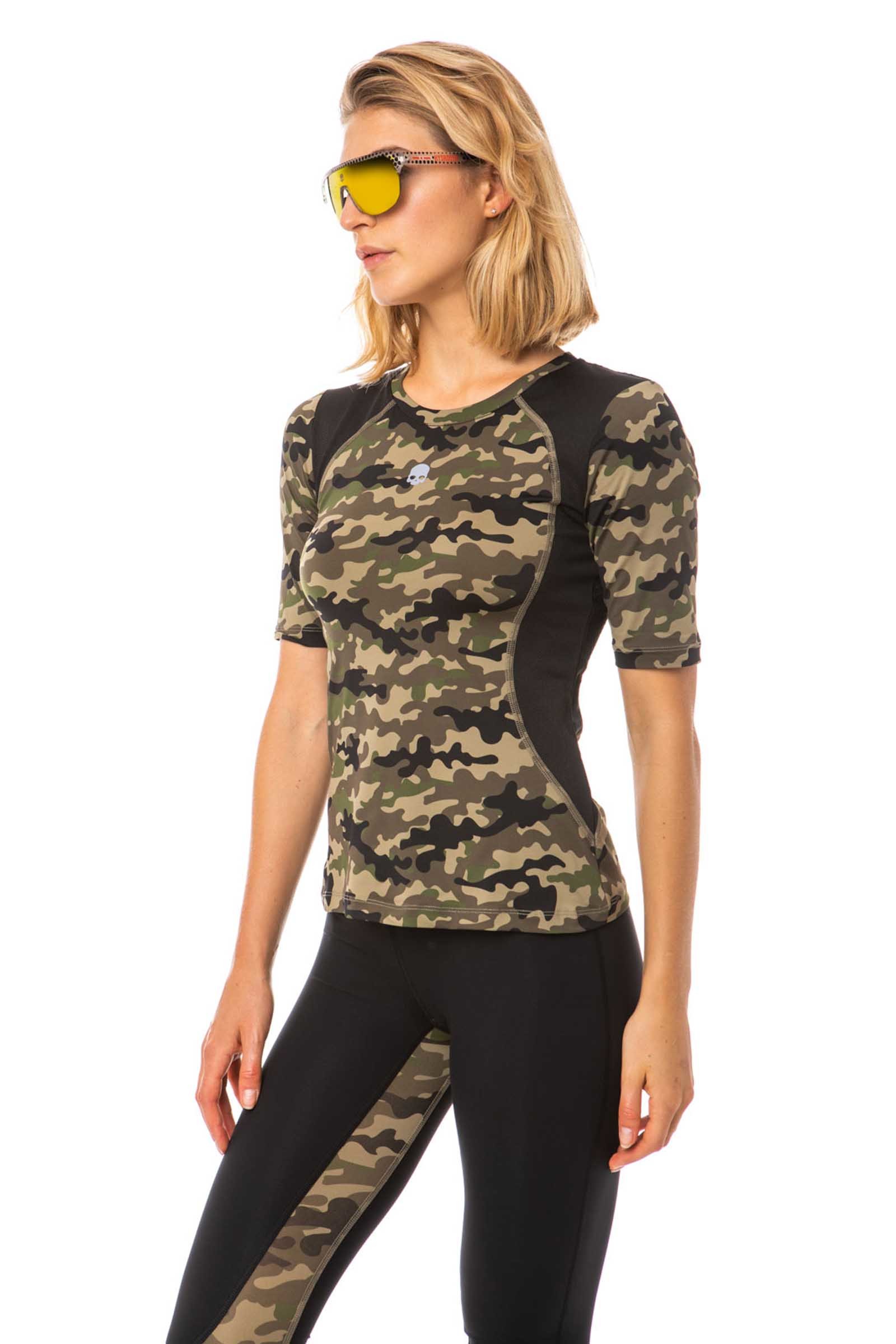 Hydrogen Printed Second Skin Tee Woman - camouflage