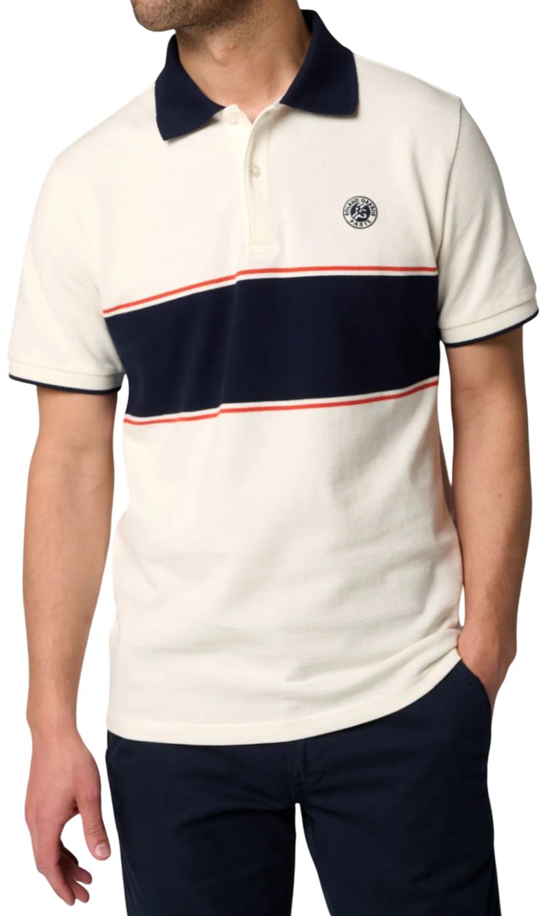 Roland Garros Heritage Tom Shirt - ecru/navy 