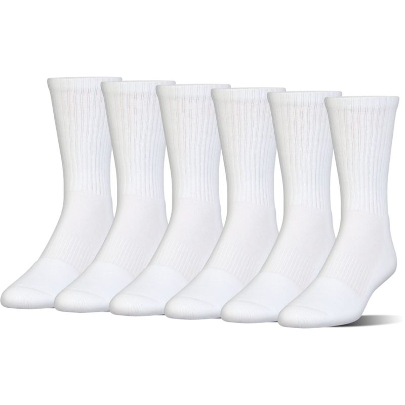 Under Armour Charged Cotton 2 Crew Jr - 6 par/white