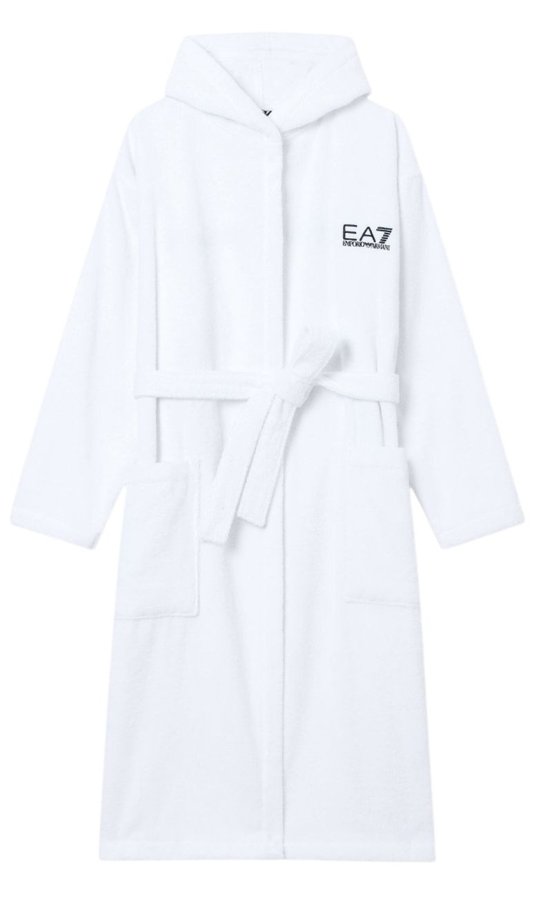 EA7 Cotton Terry Bathrobe - white EA7 Cotton Terry Bathrobe - white