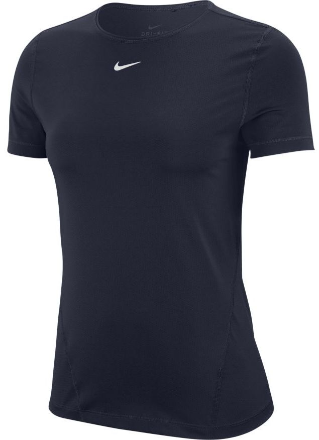 Nike Pro Top SS All Over Mesh W - obsidian/white