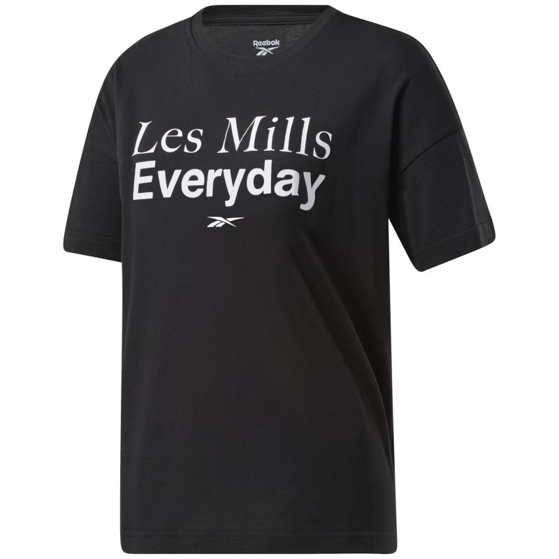 H08947_APP_virtual_standard_white Reebok Les Mills Graphic Tee - black
