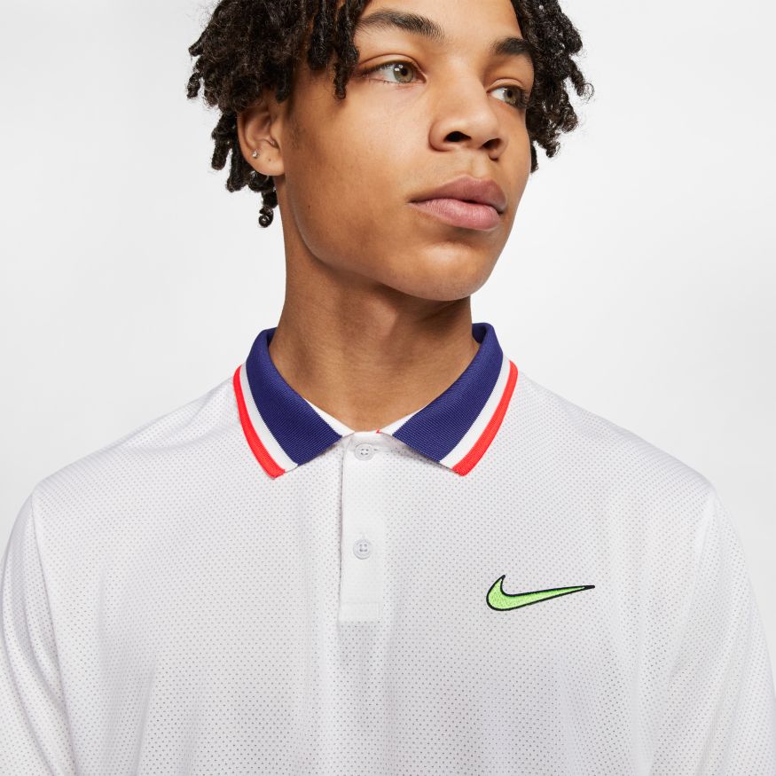 Nike Court Slam Polo PS NT - white/ghost green