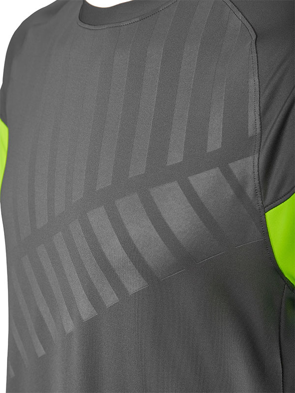 Mizuno Shadow Tee - castlerock/safety yellow
