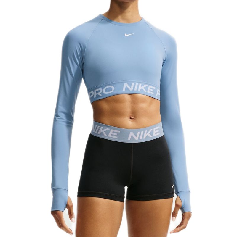Nike Pro 365 Dri-Fit Cropped Long-Sleeve - work blue/white