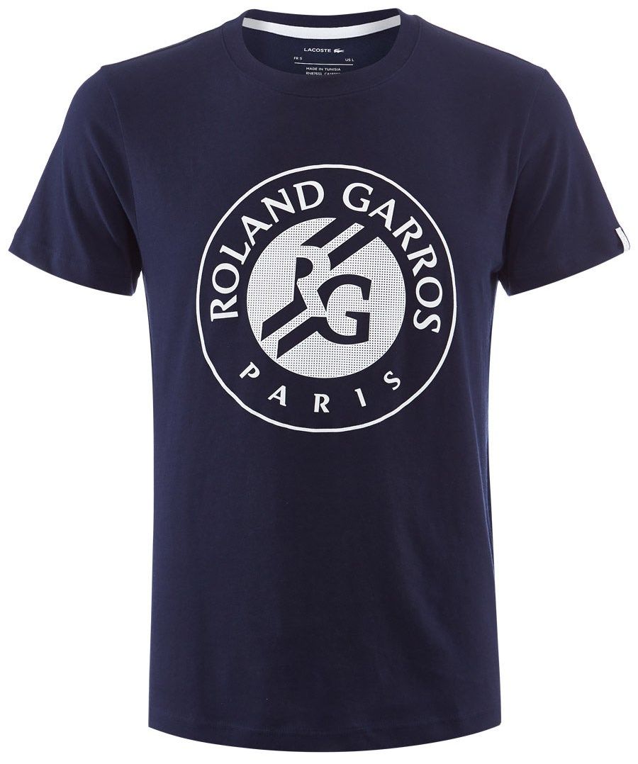 Lacoste Roland Garros Tee - bleu marine/white Lacoste Roland Garros Tee - bleu marine/white