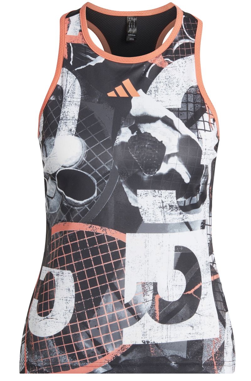 Adidas Club Graph Tank - white/black/corfus