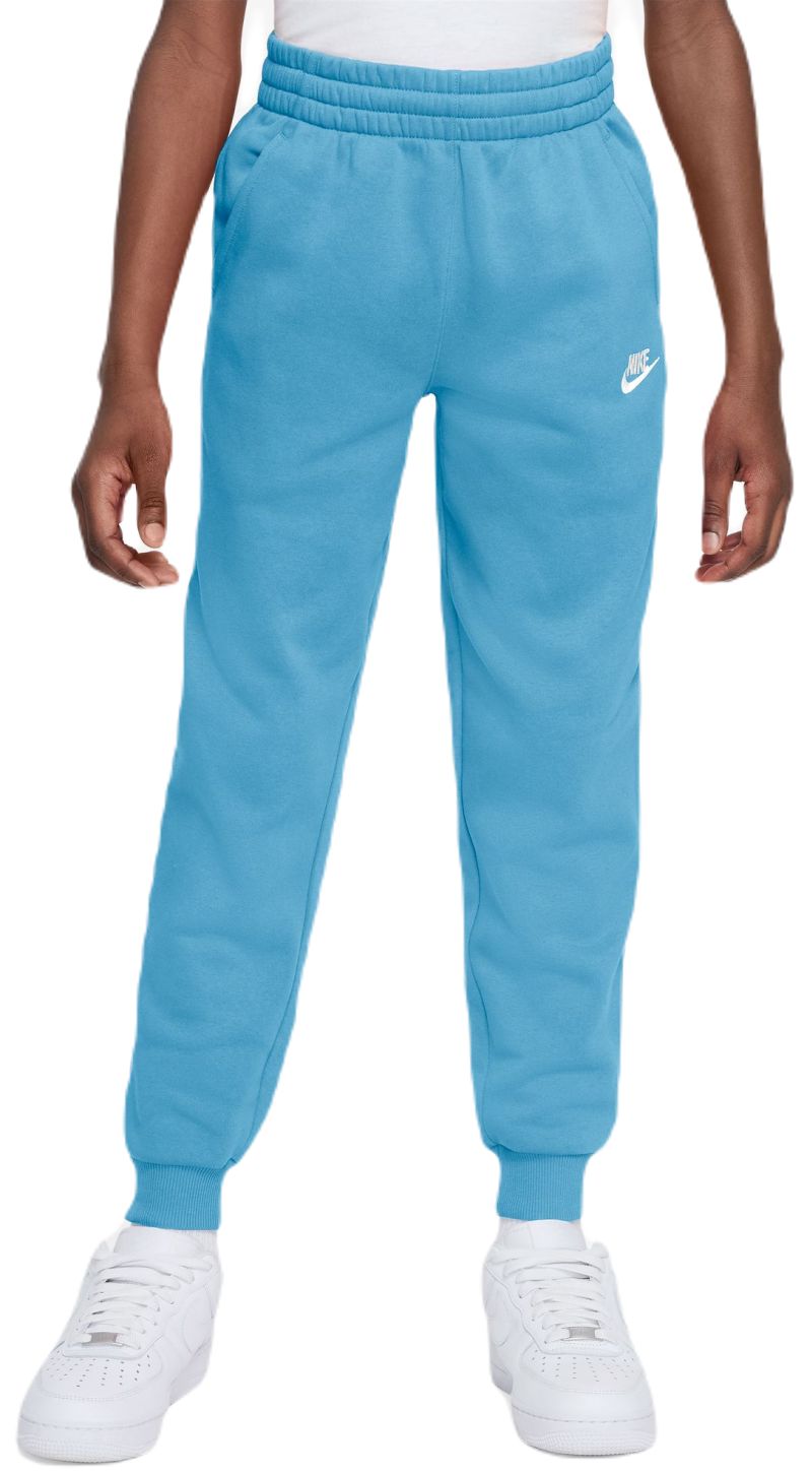 AURORA_FD3008-407_PHSFM001-2000 Nike Kids Club Fleece Jogger - aquarius blue/white