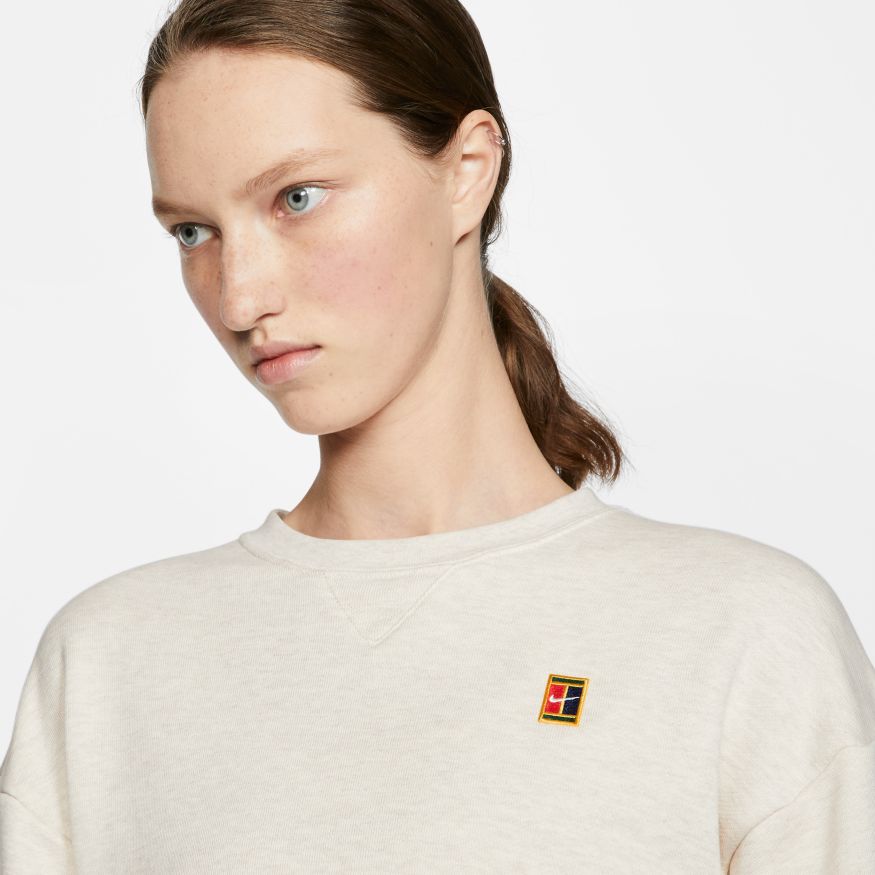 Nike Court Heritage Long Sleeve Sweatshirt - light orewood brown