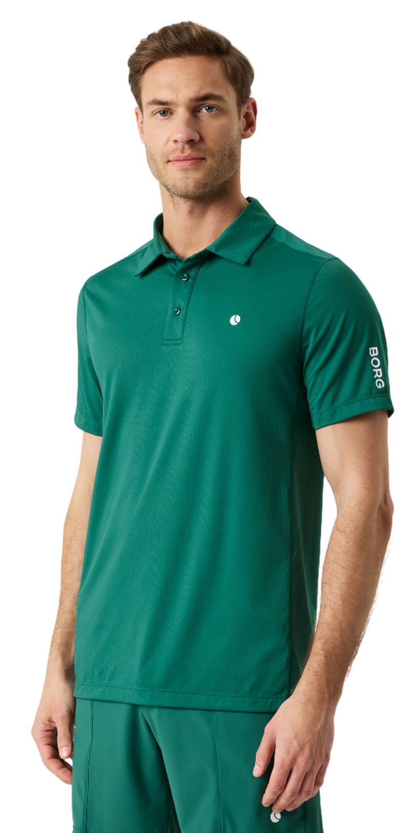 Björn Borg Ace Mesh Panel Shirt - posy green 