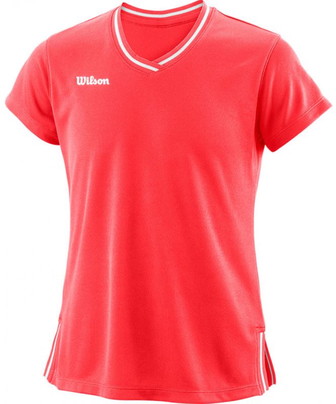 Wilson Team II V-Neck G - fiery coral