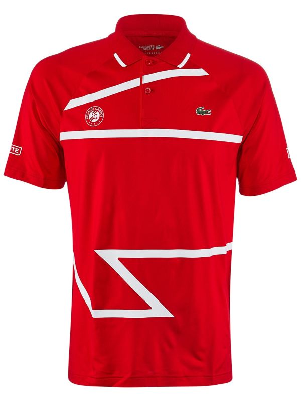 Lacoste Men's SPORT Roland Garros x Novak Djokovic Polo Shirt - red/white