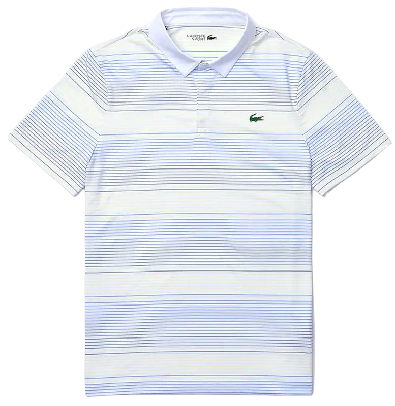 Lacoste Men's SPORT Coloured Stripes Breathable Stretch Golf Polo
