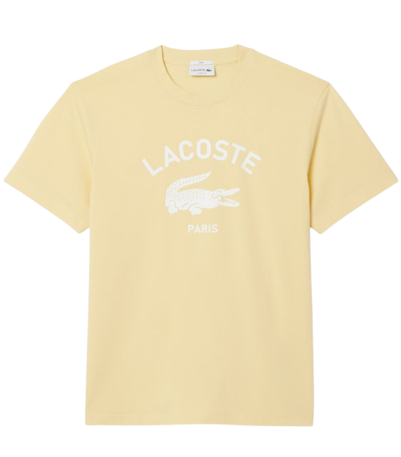 Lacoste Signature Print Cotton - yellow