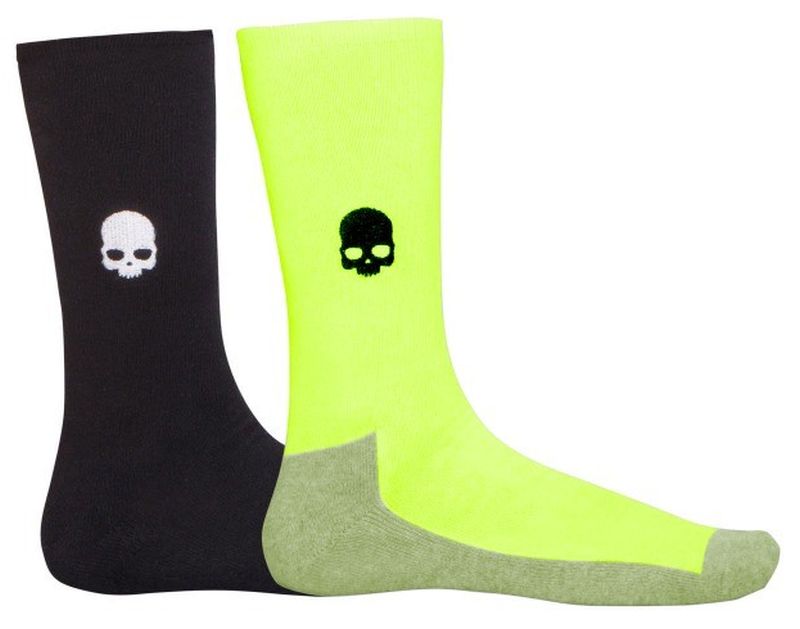 Hydrogen Tennis Socks 2P - yellow fluo/black Hydrogen Tennis Socks 2P - yellow fluo/black