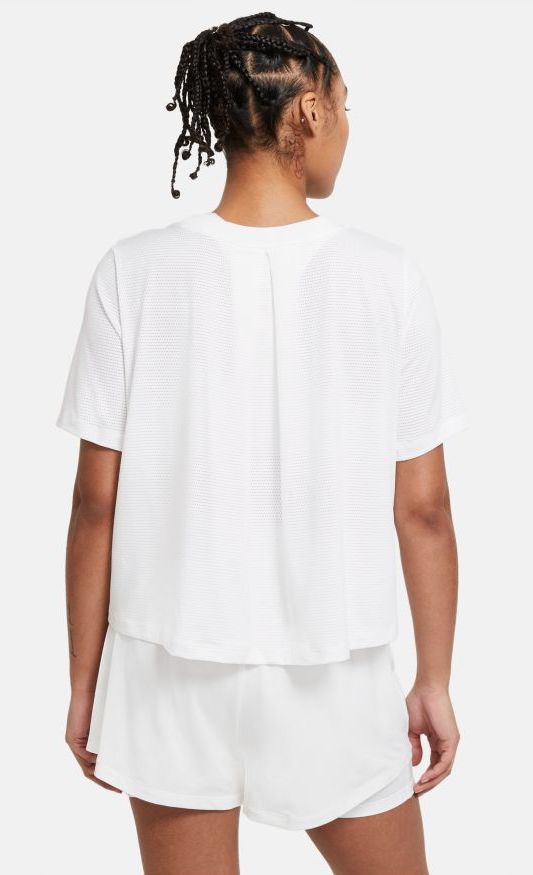 Nike Court Dri-Fit Advantage Top SS W - white/black