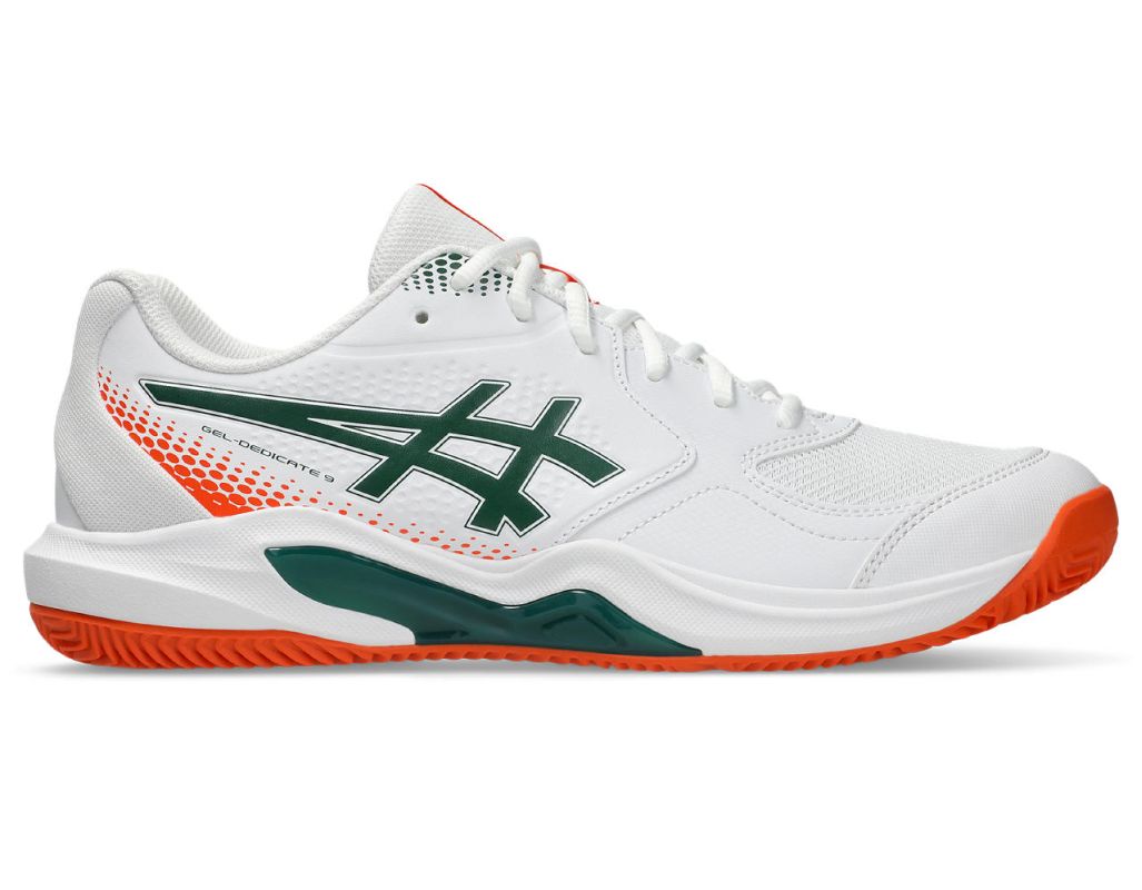 Męskie buty do padla Asics Gel-Dedicate 9 Padel - white/jewel green