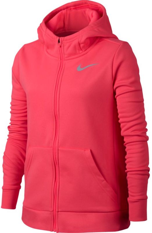 nike pink therma fleece hoodie