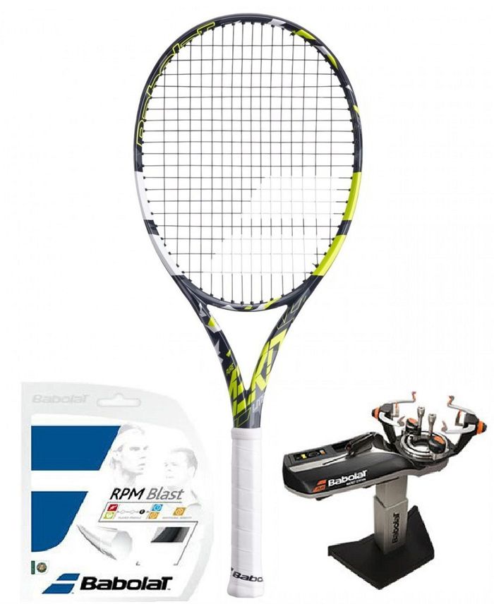Babolat Pure Aero Lite - grey/yellow/white + string + stringing