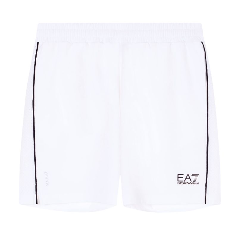Męskie spodenki tenisowe EA7 Tennis Pro In Ventus7 - white/blue