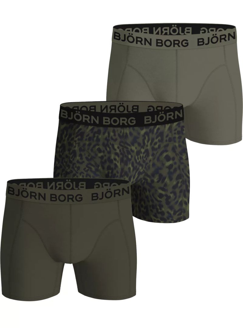Björn Borg Cotton Stretch 3P - brown/print