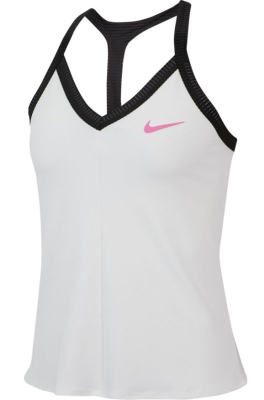 Nike Court Tank Maria W - white/black/china rose