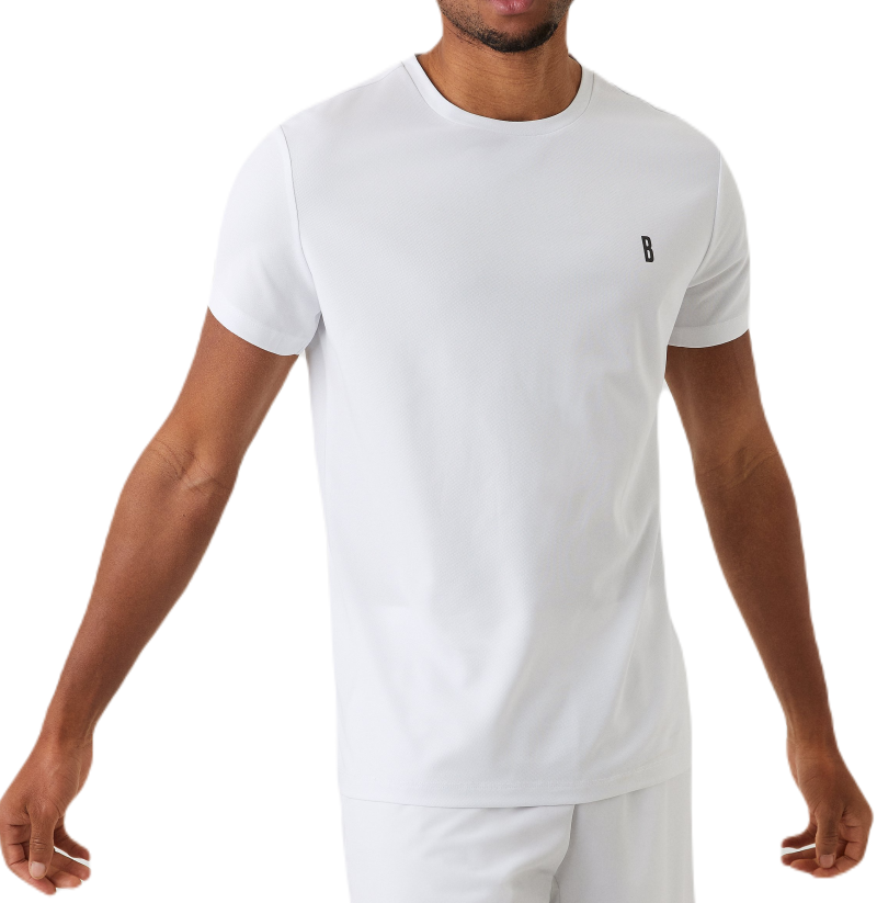 Björn Borg Ace T-shirt Stripe - brilliant white Björn Borg Ace T-shirt Stripe - brilliant white