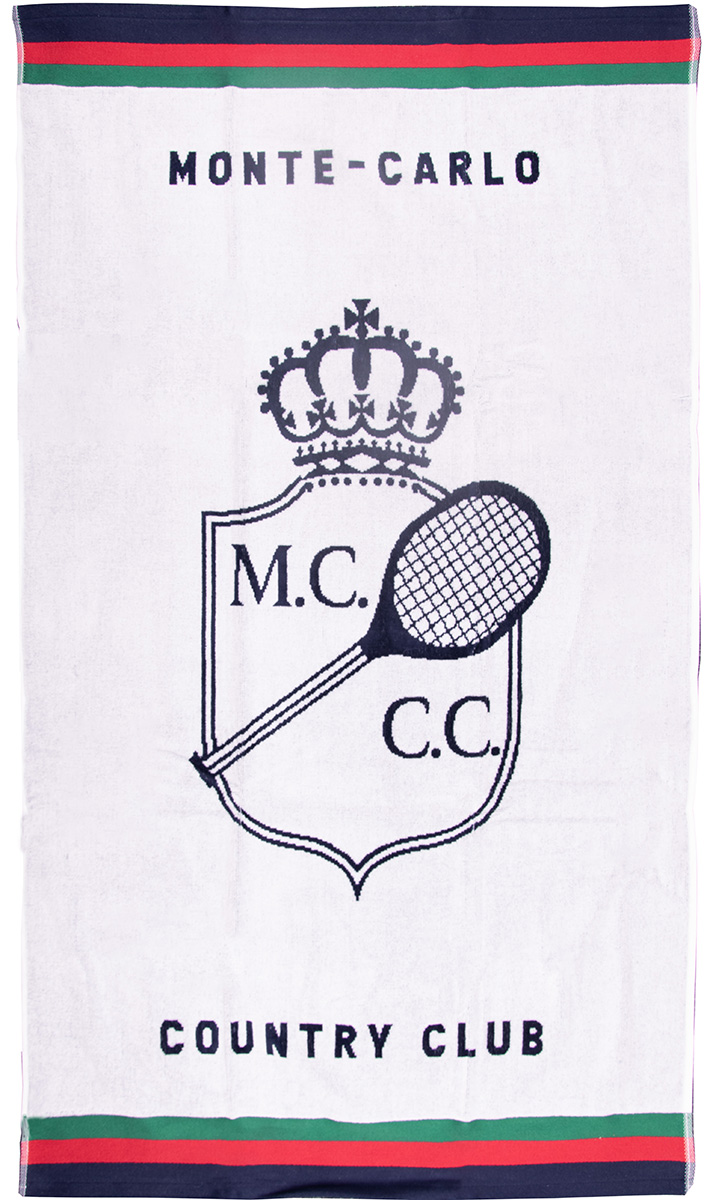 Monte-Carlo Country Club Jacquard Towel - white/navy/red