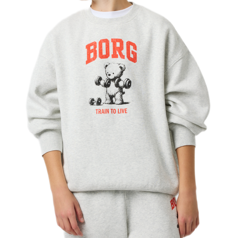 Bluza chłopięca Björn Borg Oversized - ultra light grey melange
