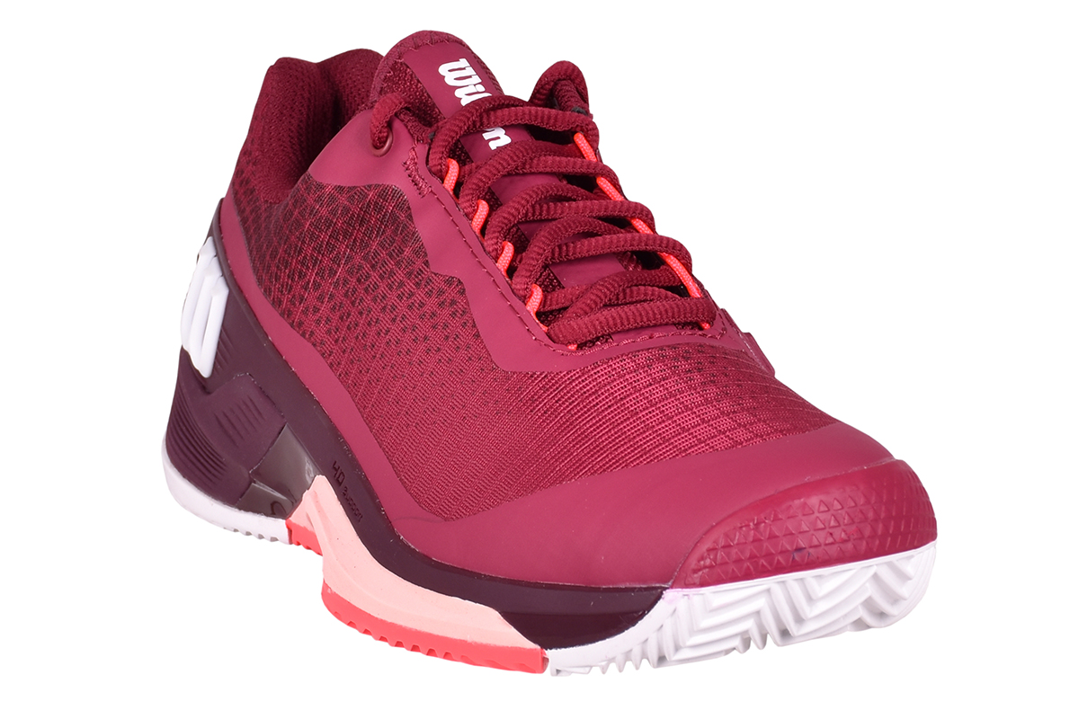 Women's shoes Wilson Rush Pro Clay W beet red/white/tropical