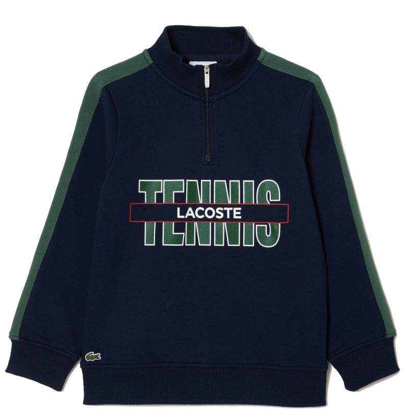 Lacoste Tennis Print Quarter-Zip Sweatshirt