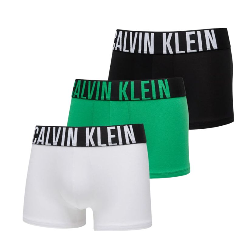 Calvin Klein Trunk Intense Power 3P - white/black/blossom green