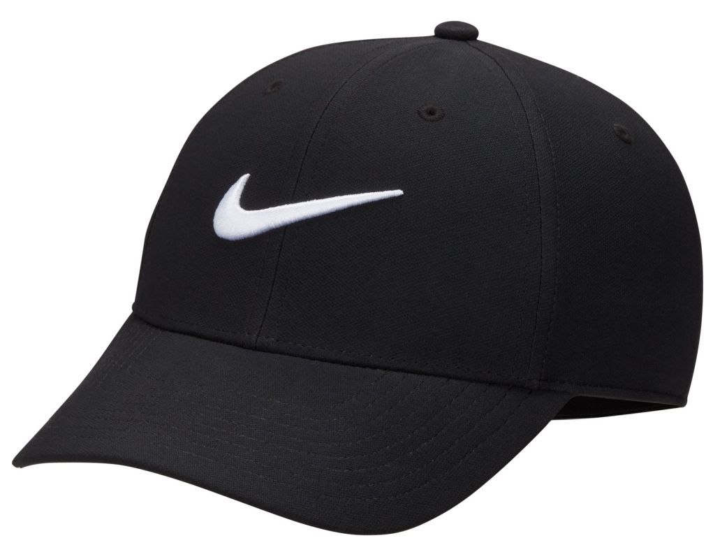 Nike Dri-Fit Club Structured Swoosh Cap - black/white