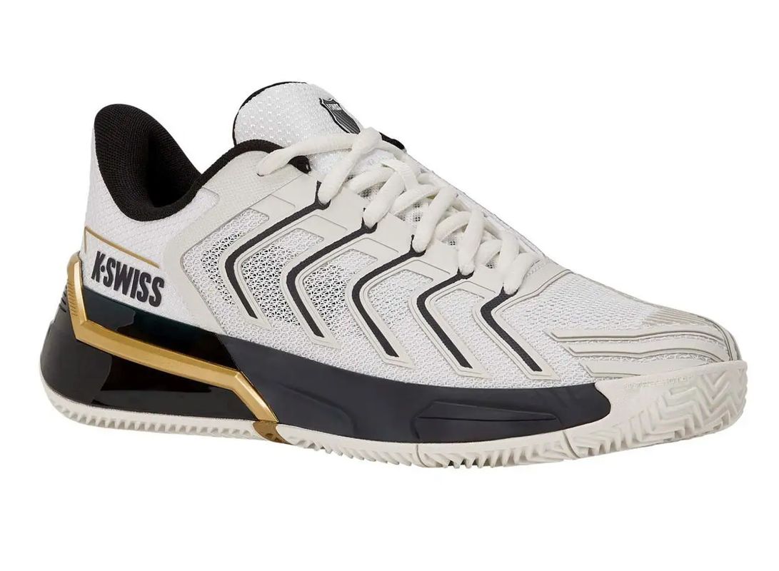 Męskie buty do padla K-Swiss Ultrashot 4 Clay - blanc de blanc/midnight navy/gold