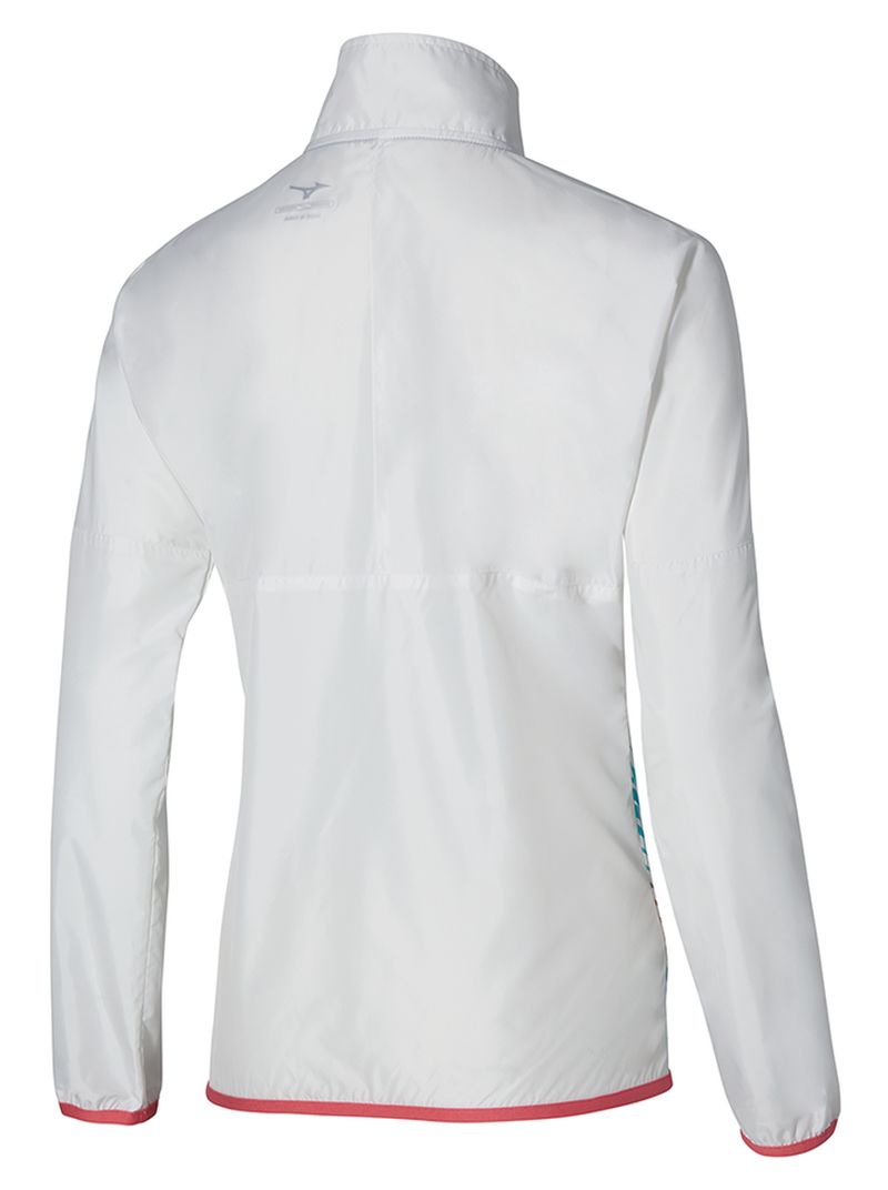 Mizuno Printed Jacket - white/fierry coral