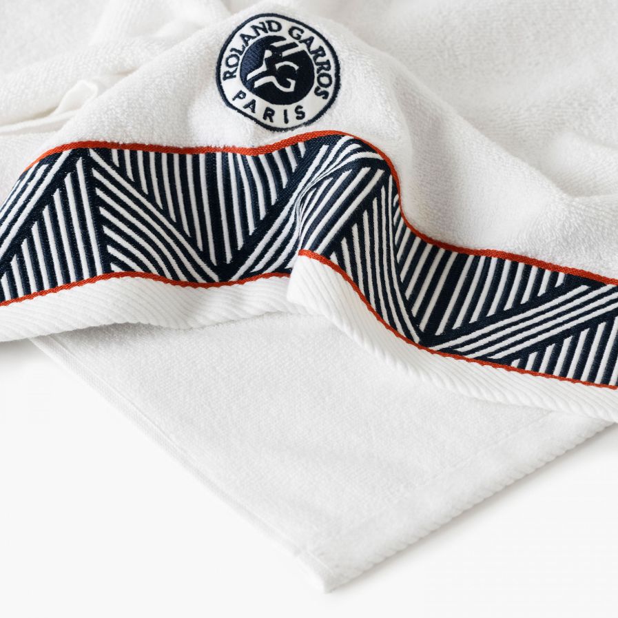 9231210serv101_2_web___23e_serviette_de_toilette_rg2023_blanc-min_2 Roland Garros Tie Break Eponge Brodee Douche