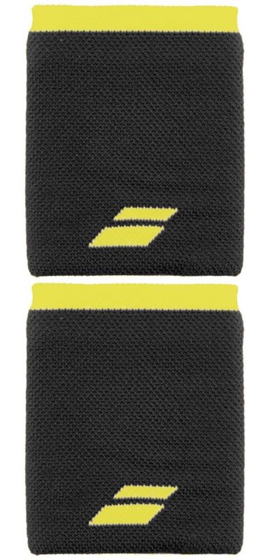 Babolat Logo Jumbo Wristband - black/sulphur spring