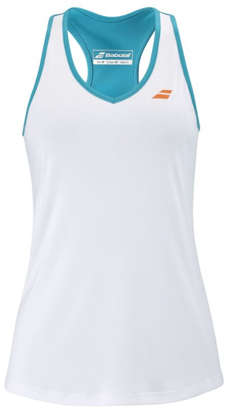 babolat-play-tank-top-women-white-caneel-bay-1 Babolat Play Tank Top Women - white/caneel bay