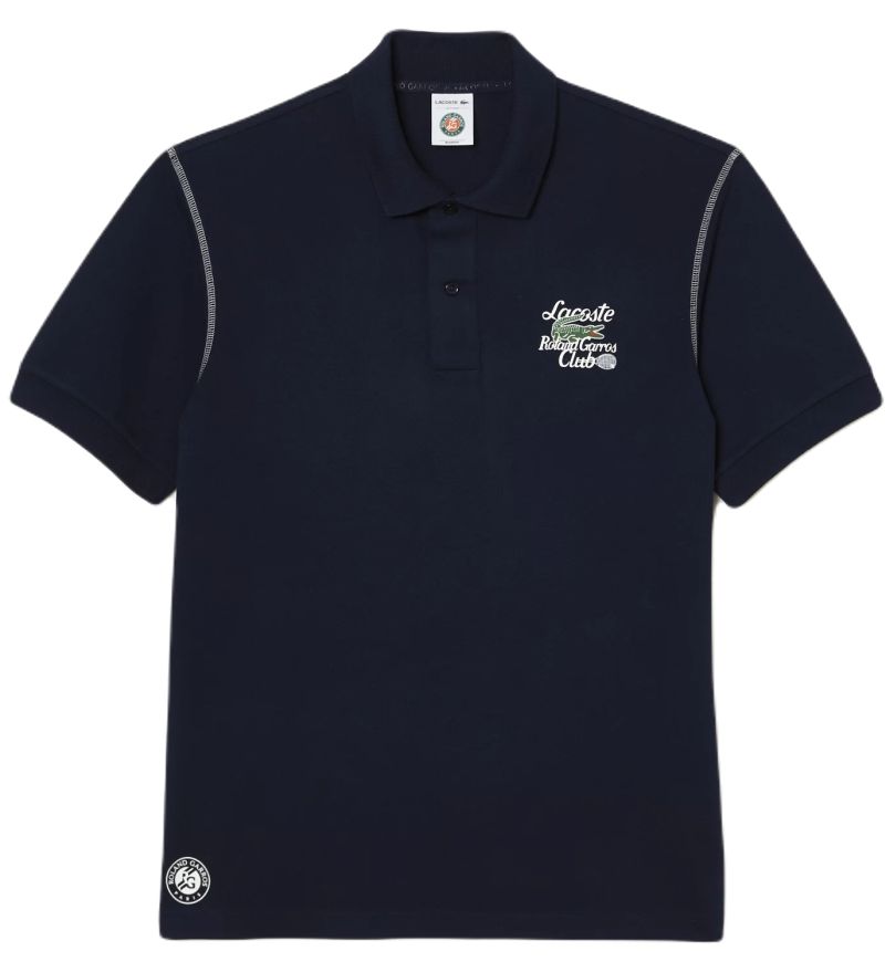 ph6767 Lacoste Sport Roland Garros Edition Pique Polo Shirt - blue marine